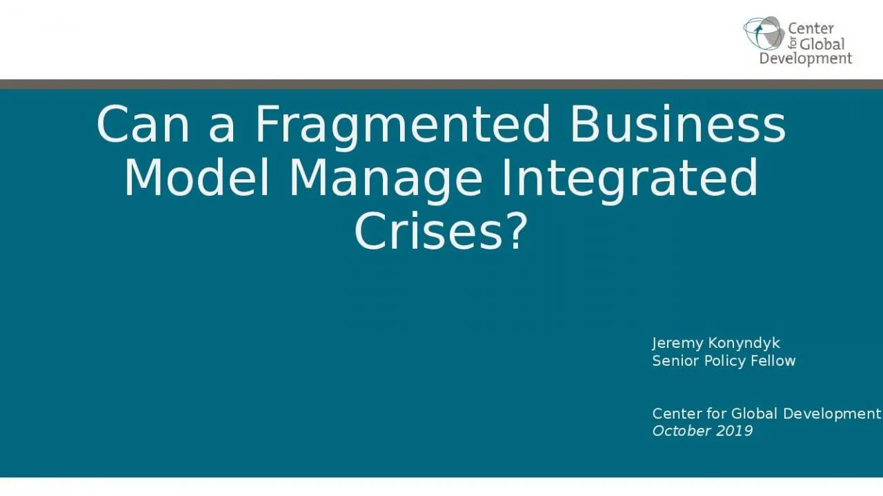 PPT-Can a Fragmented Business Model Manage Integrated Crises?