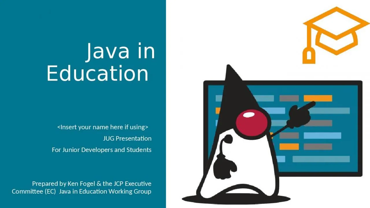 PPT-Java in Education <Insert your name here if using>