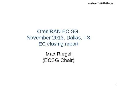 OmniRAN EC SG  November 2013