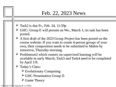 Feb. 22, 2023 News  Task2 is due Fr., Feb. 24, 11:59p