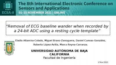 “Removal of ECG baseline wander when recorded by a 24-bit ADC using a resting cycle