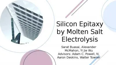 Silicon Epitaxy by Molten Salt Electrolysis