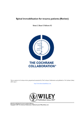 Spinalimmobilisationfortraumapatients(Review)KwanI,BunnF,RobertsIG
...