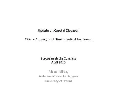 Update on Carotid Disease: