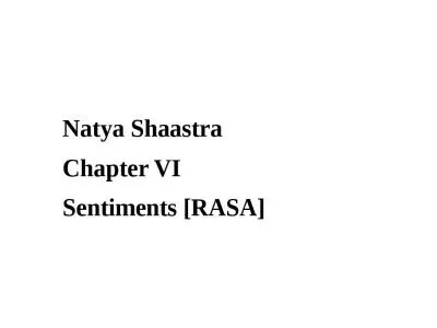 Natya   Shaastra Chapter VI