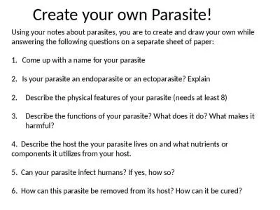 Create your own Parasite!