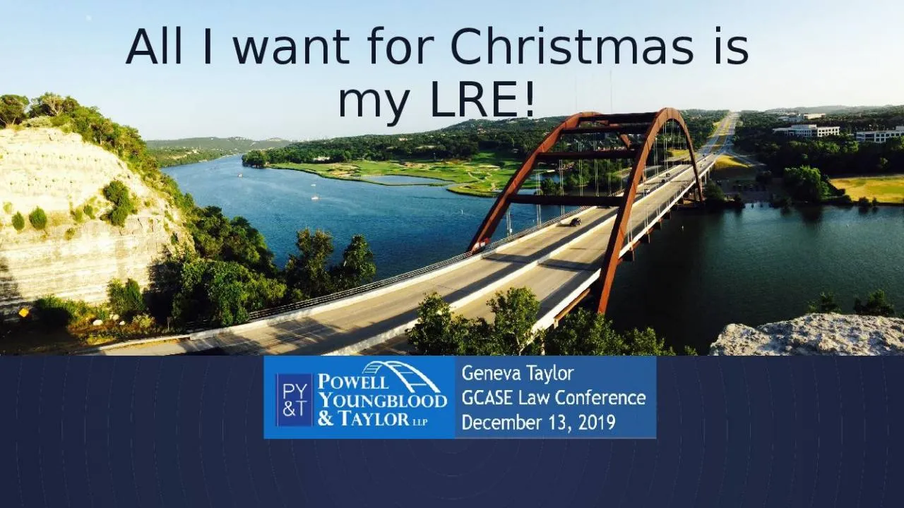 PPT-All I want for Christmas is my LRE!