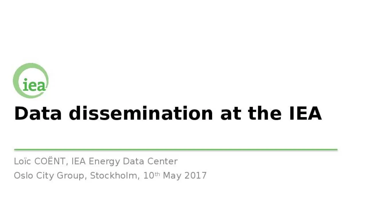 PPT-Data dissemination at the IEA