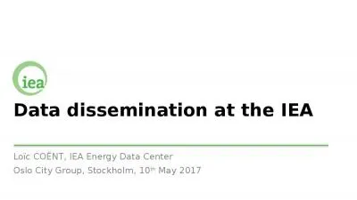 Data dissemination at the IEA