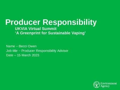 Producer Responsibility UKVIA Virtual Summit