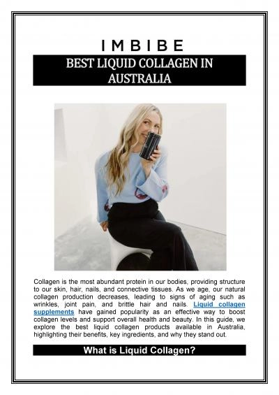 Best Liquid Collagen in Australia | Imbibe Living