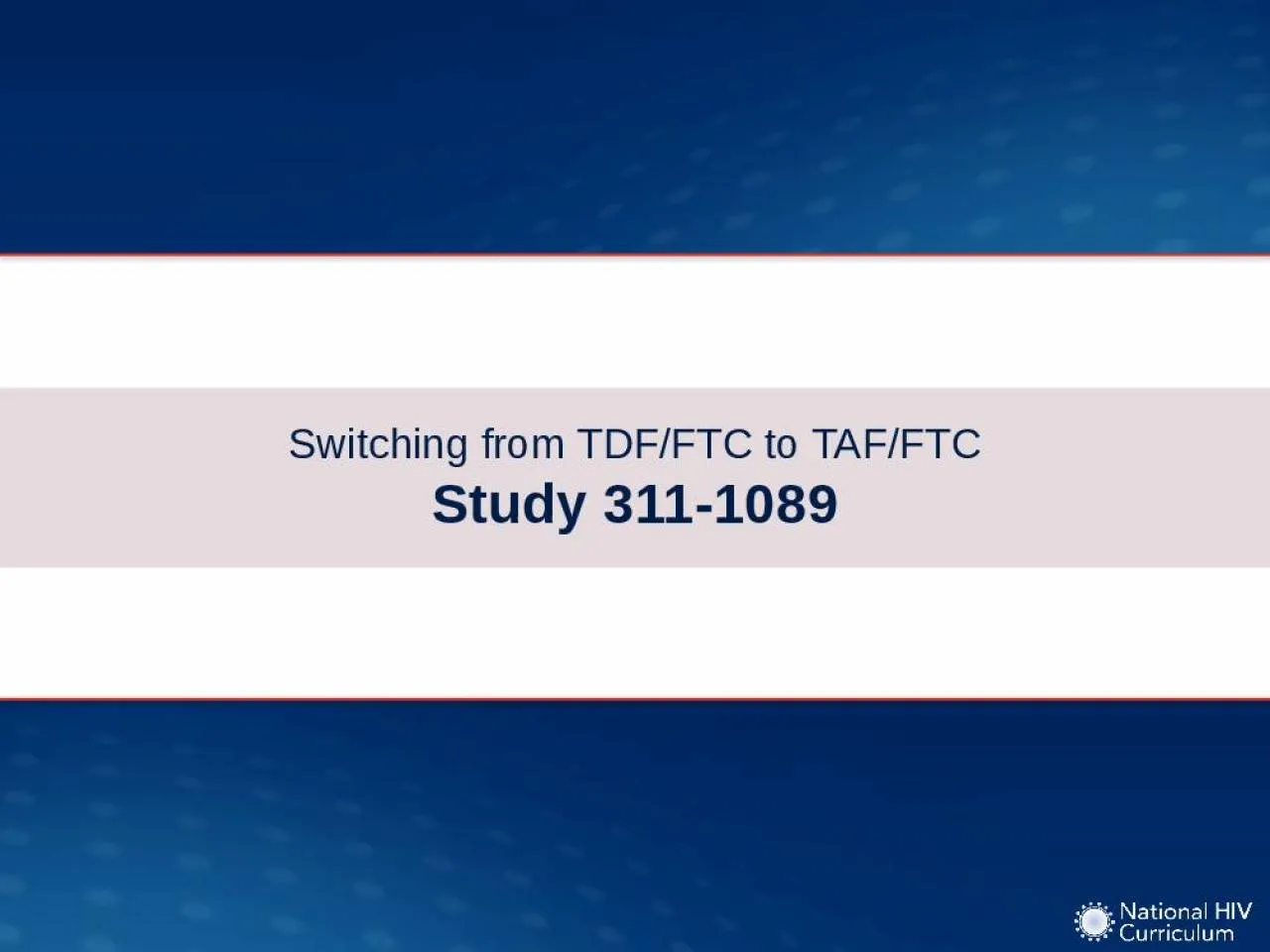 PPT-Switching from TDF/FTC to TAF/