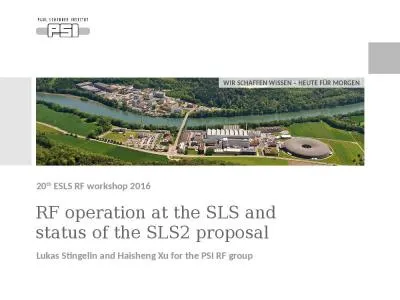 RF operation at the SLS and