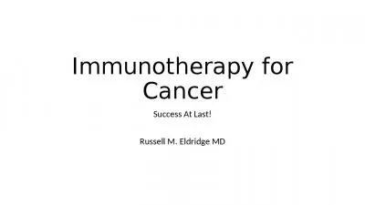 Immunotherapy for Cancer