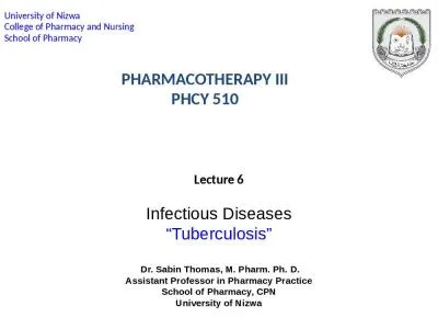 Lecture 6 Infectious  Diseases