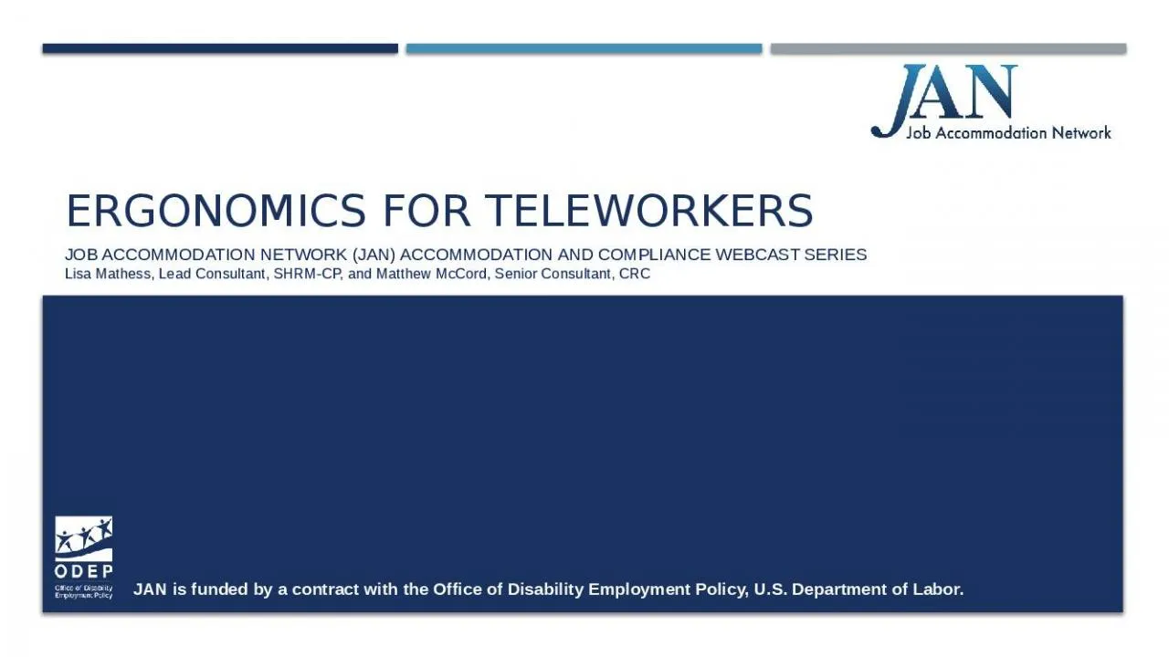 PPT-Ergonomics for Teleworkers