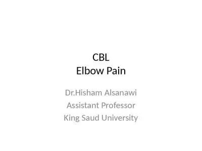 CBL Elbow Pain Dr.Hisham Alsanawi