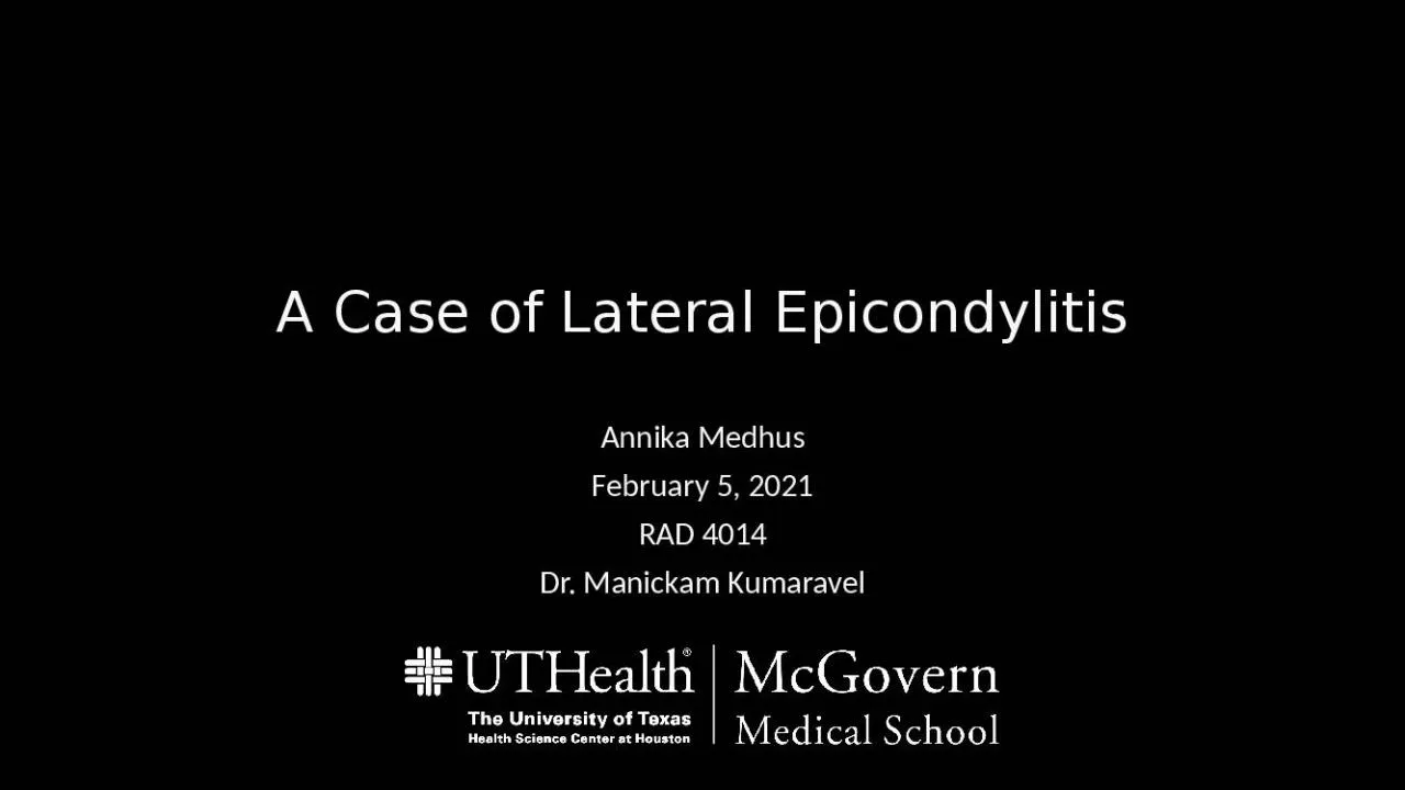 PPT-A Case of Lateral Epicondylitis