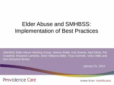 SMHBSS  Elder Abuse  Working