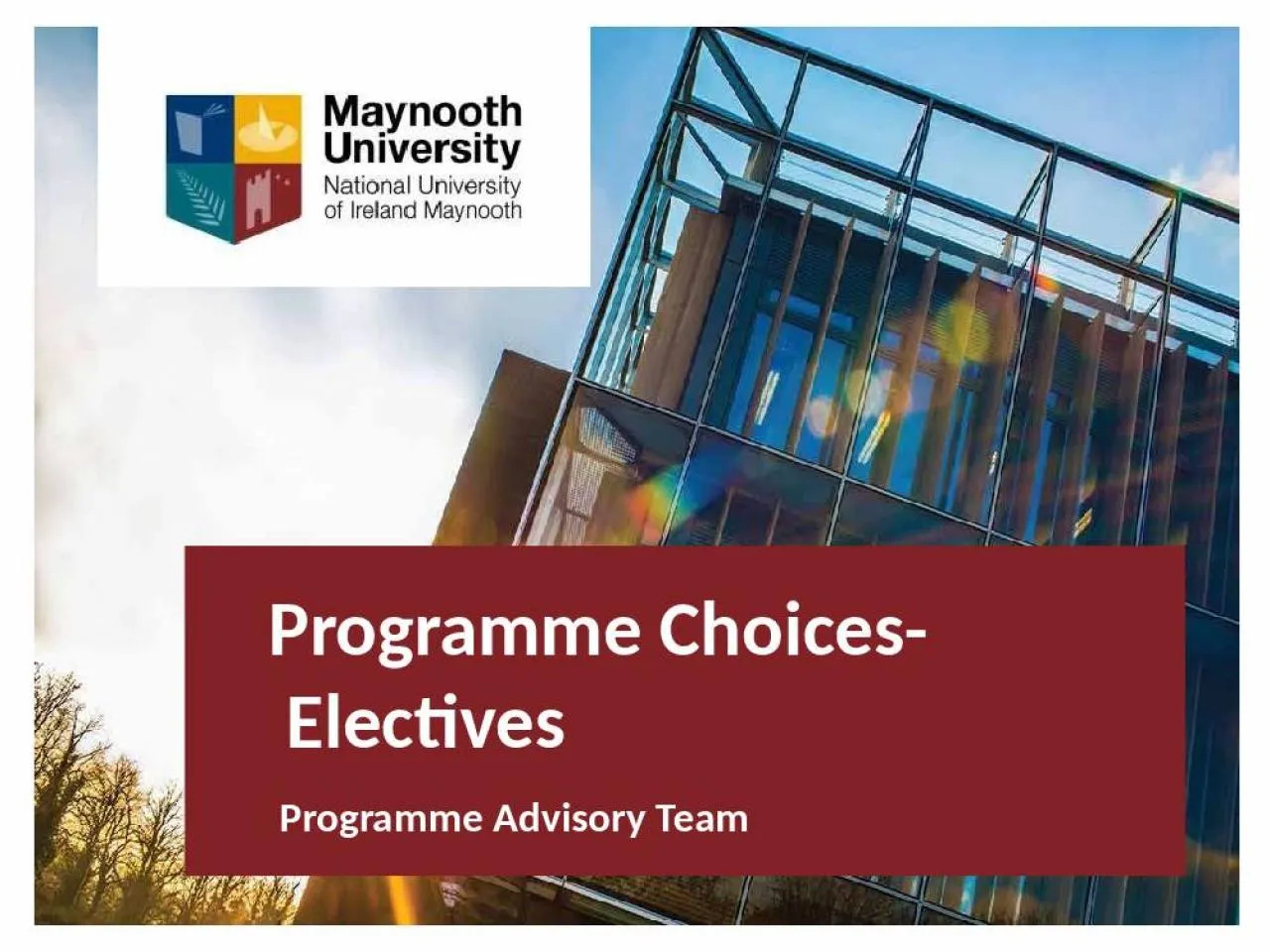 PPT-Programme Choices- Electives