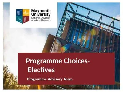 Programme   Choices-  Electives