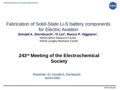 Fabrication of Solid-State Li-S battery components for Electric Aviation