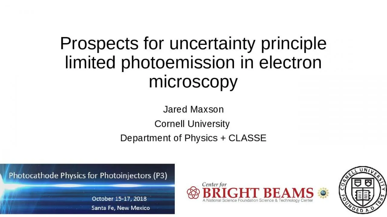 PPT-Prospects for uncertainty principle limited photoemission in electron microscopy