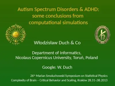 Autism  Spectrum Disorders & ADHD