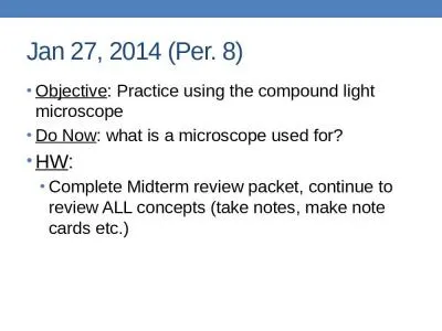 Jan 27, 2014 (Per. 8) Objective