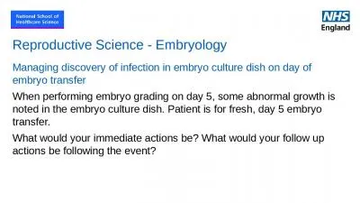 Reproductive Science - Embryology