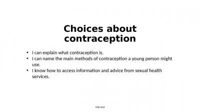 Choices about contraception