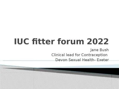 IUC fitter forum 2022 Jane Bush