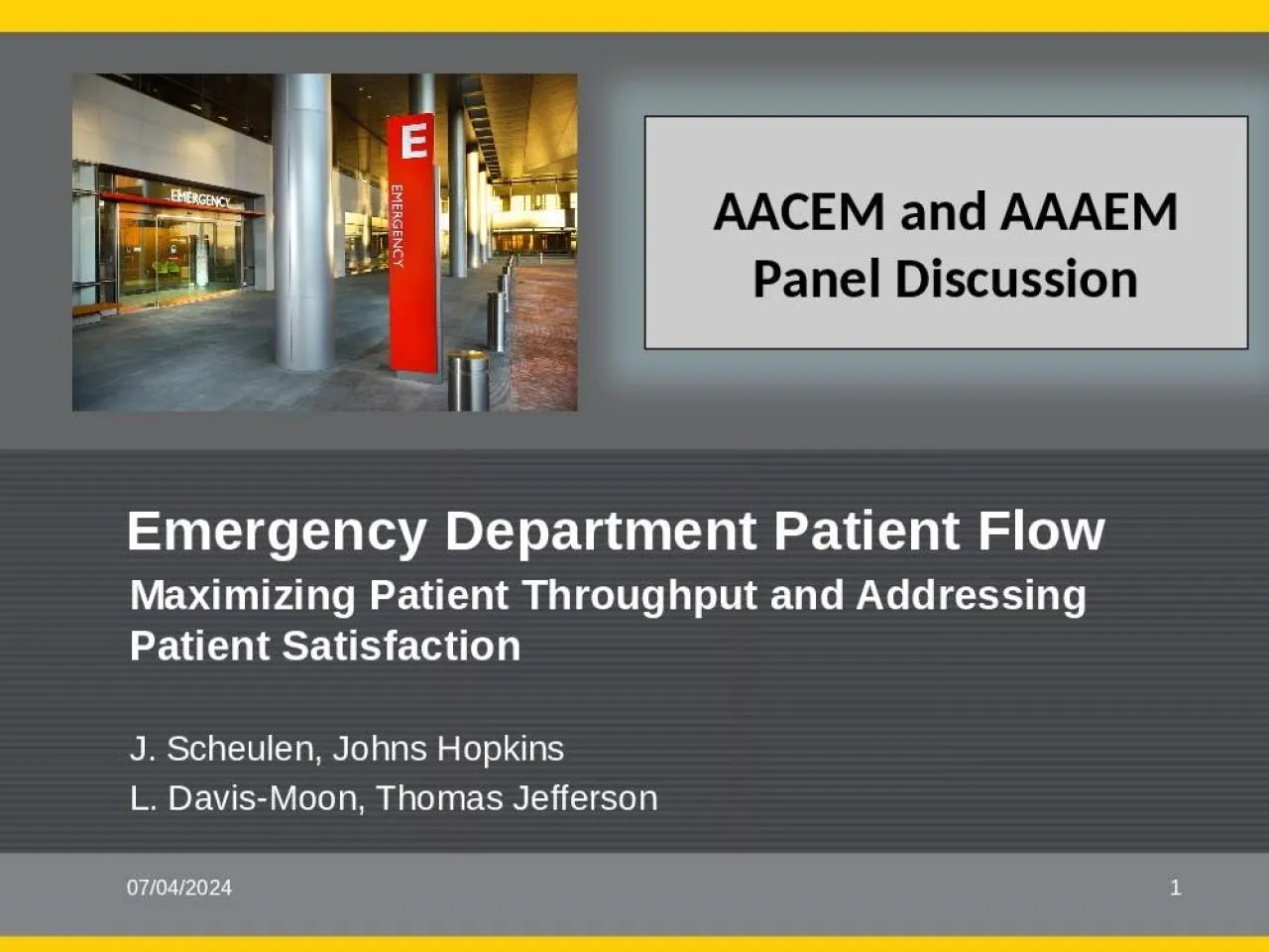 PPT-Emergency Department Patient Flow