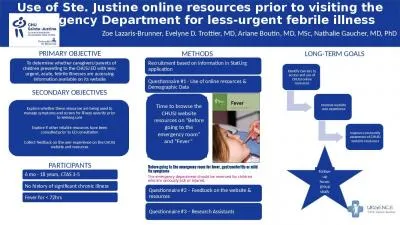 Use of Ste. Justine online resources prior to visiting the Emergency Department for less-urgent