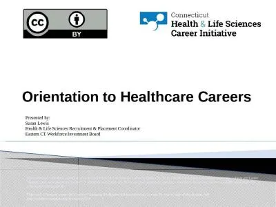 Orientation to Healthcare Careers