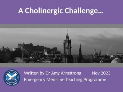 A Cholinergic Challenge…