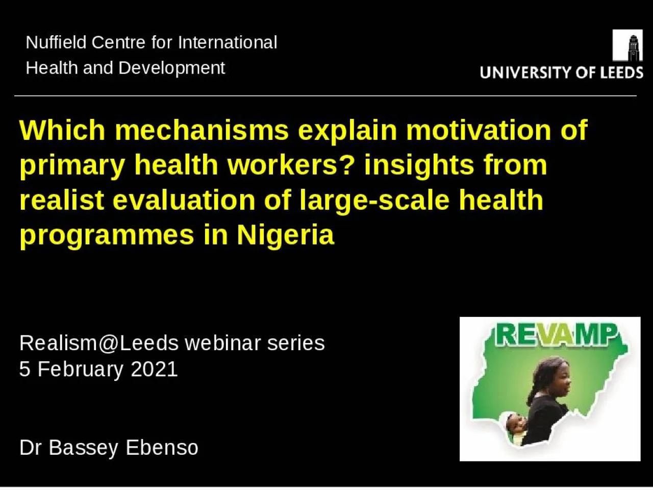 PPT-Which mechanisms explain motivation of primary health workers? insights from realist evaluation