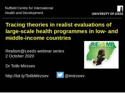 Tracing theories in realist evaluations of large-scale health programmes in low- and middle-income