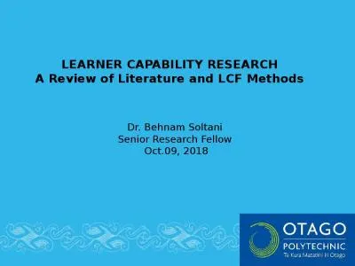 LEARNER  CAPABILITY RESEARCH