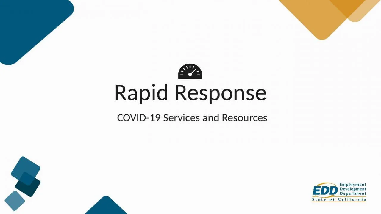 PPT-Rapid Response COVID-19 Services and Resources