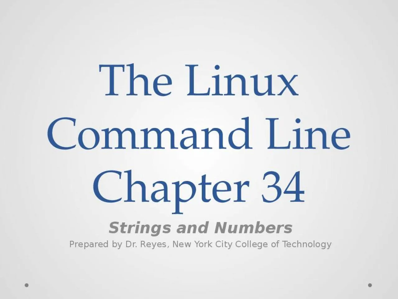 PPT-The Linux Command Line Chapter