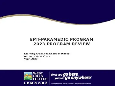 EMT-Paramedic Program 2023 Program Review