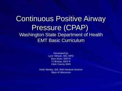 Continuous Positive Airway Pressure (CPAP)