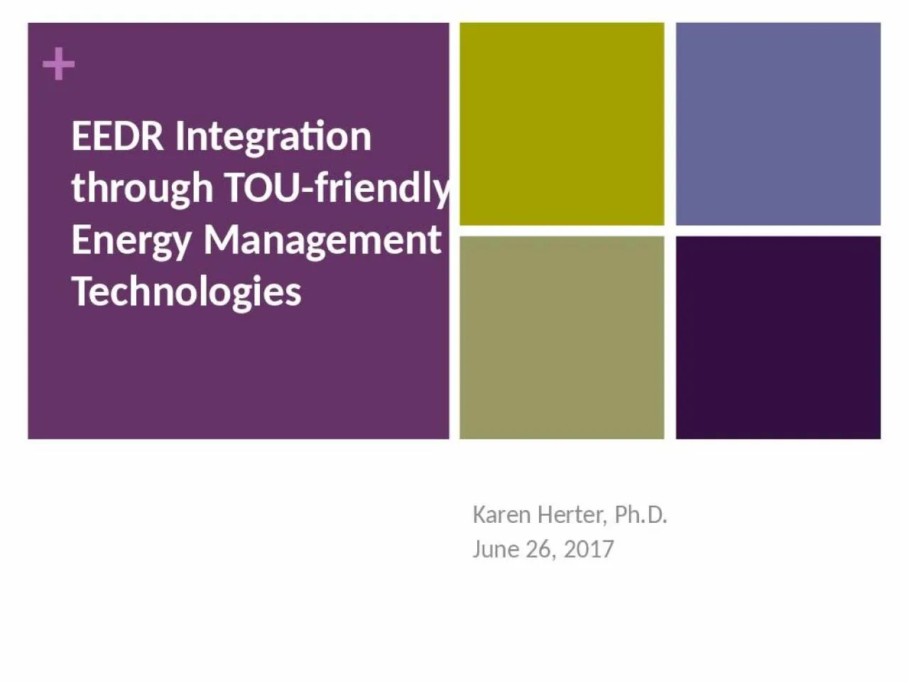 PPT-EEDR Integration through TOU-friendly