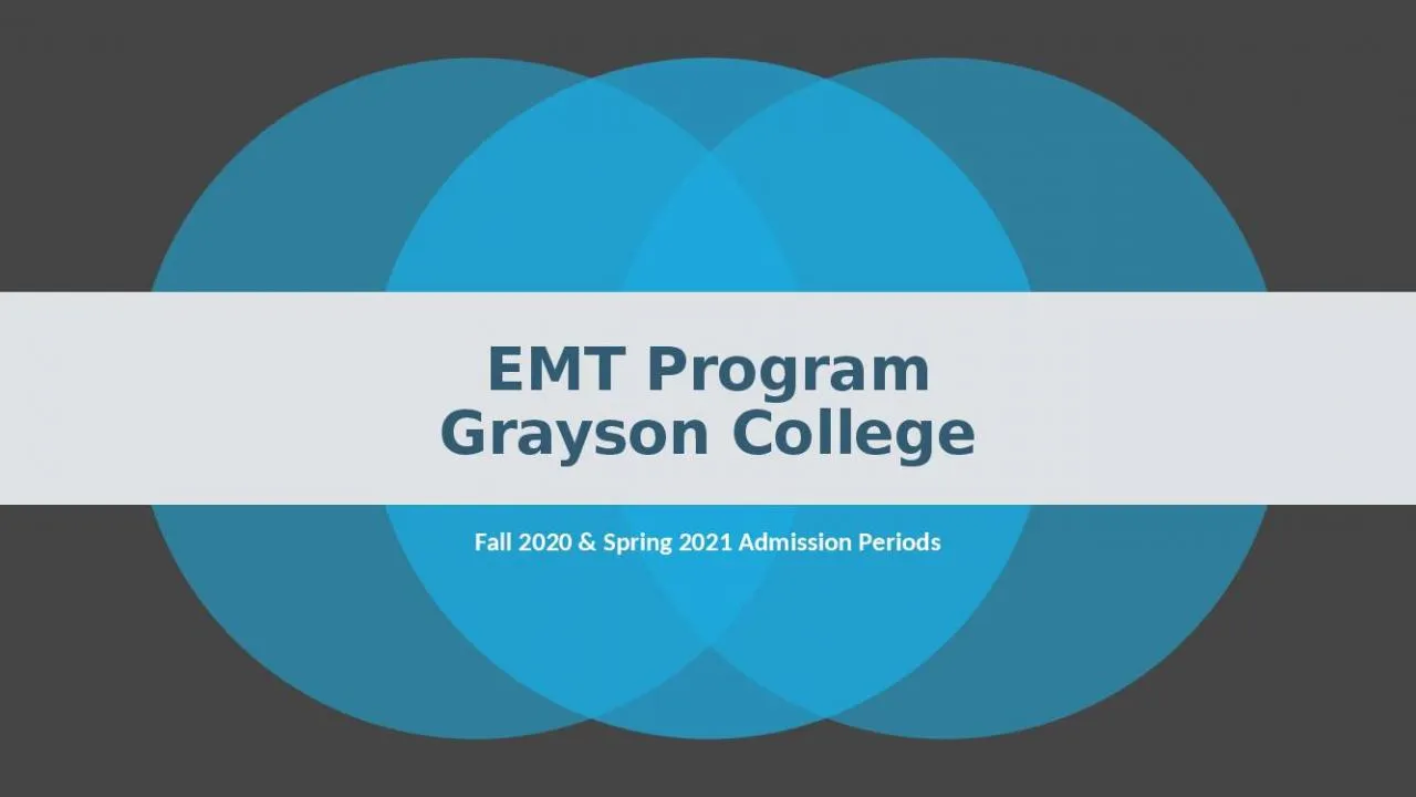 PPT-EMT Program Grayson College