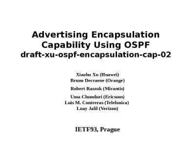 Advertising Encapsulation Capability Using