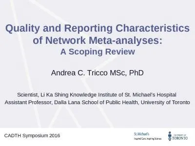 Quality and Reporting Characteristics of Network Meta-analyses: