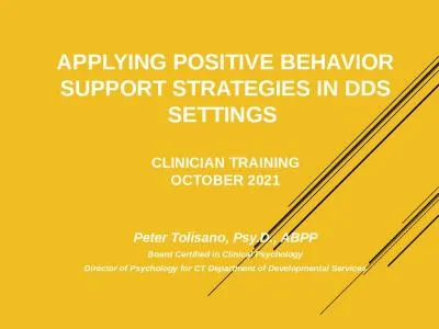 Applying Positive Behavior Support Strategies in DDS Settings