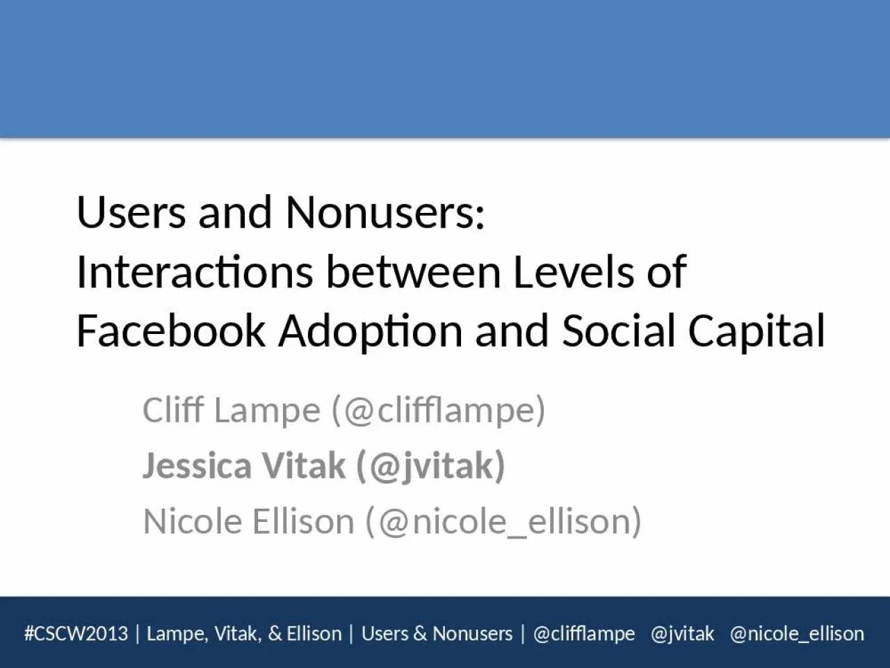 PPT-Users and Nonusers: Interactions between Levels of