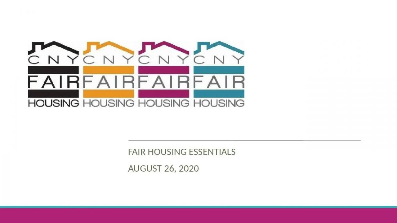 PPT-FAIR HOUSING ESSENTIALS